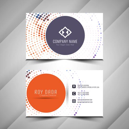 Abstract elegant Business card halftone design vector