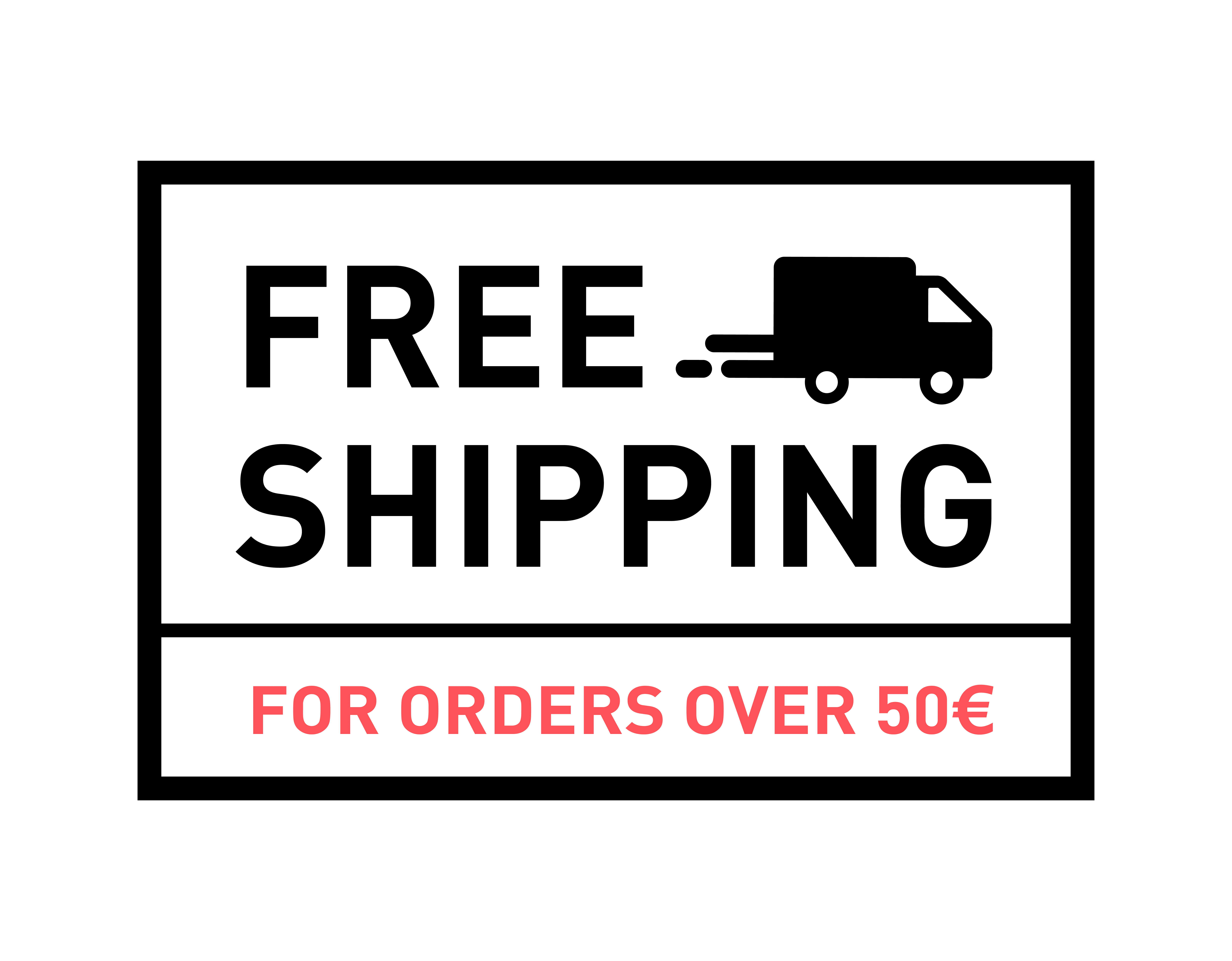 Free shipping. For orders over 50. Badge with truck icon. 517243 Vector
