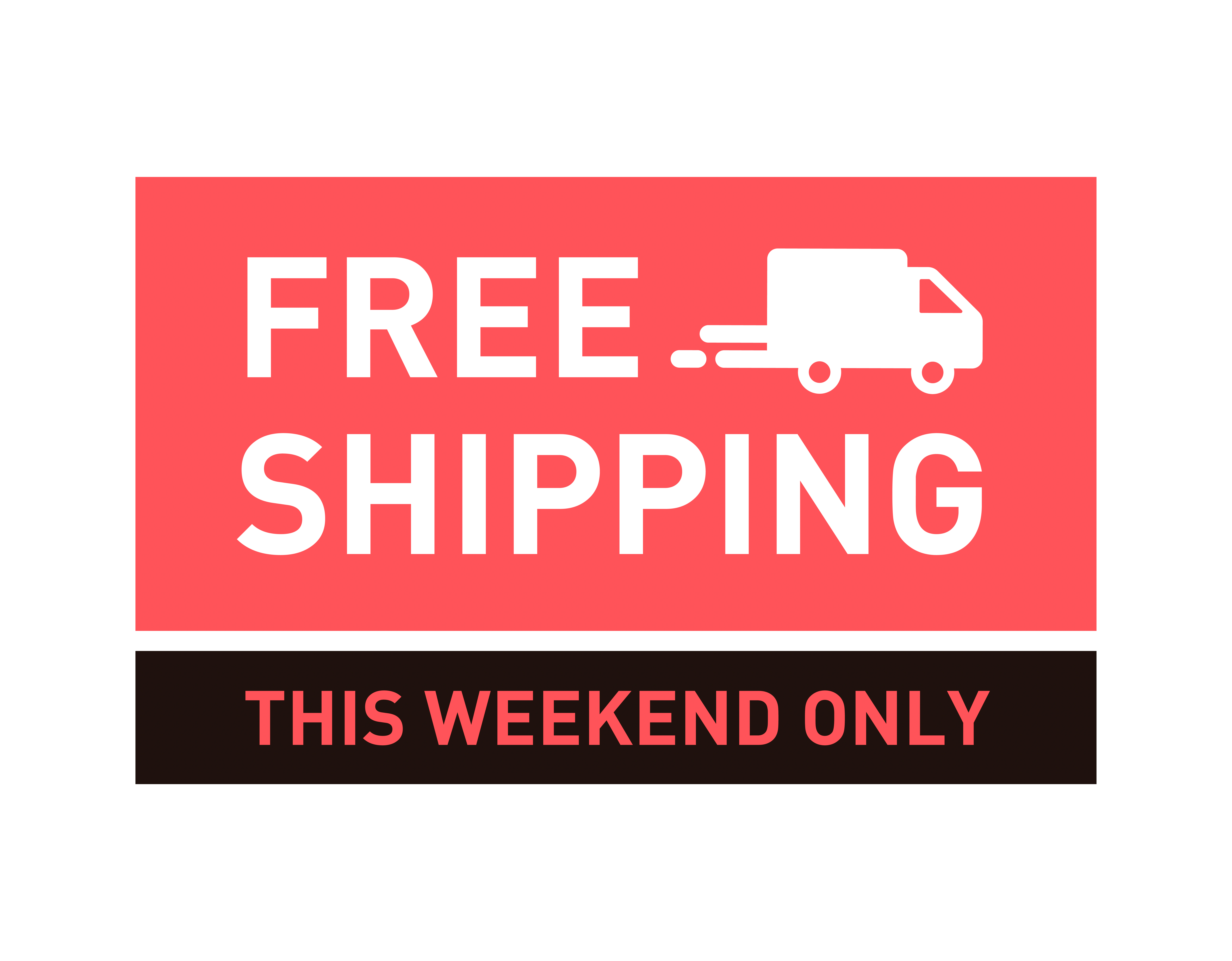 Free shipping. This weekend only. Badge with truck icon. 517250 Vector
