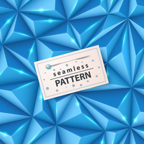 Origami 3D triangle - seamless pattern vector