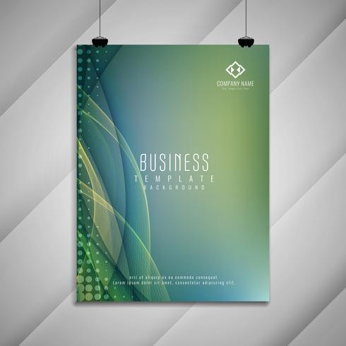 Abstract elegant wavy business brochure design template vector