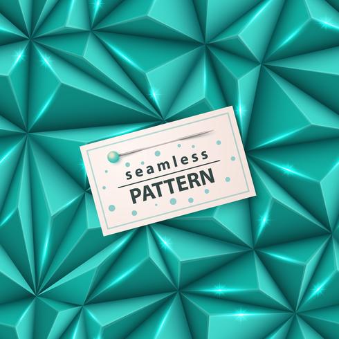 Origami 3D triangle - seamless pattern vector