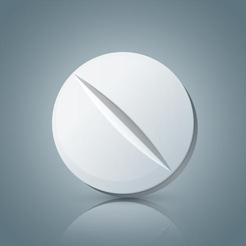 Tablet pill, pharmacology icon. vector