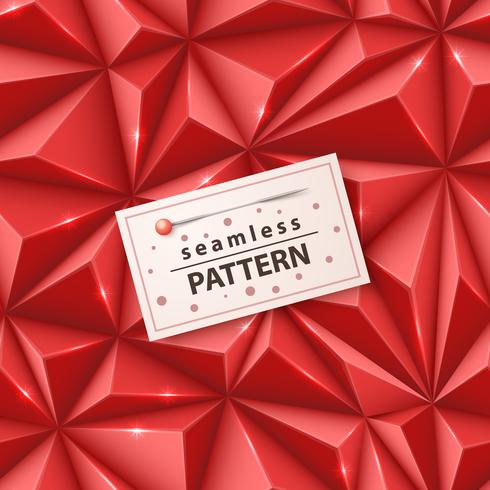 Origami 3D triangle - seamless pattern vector
