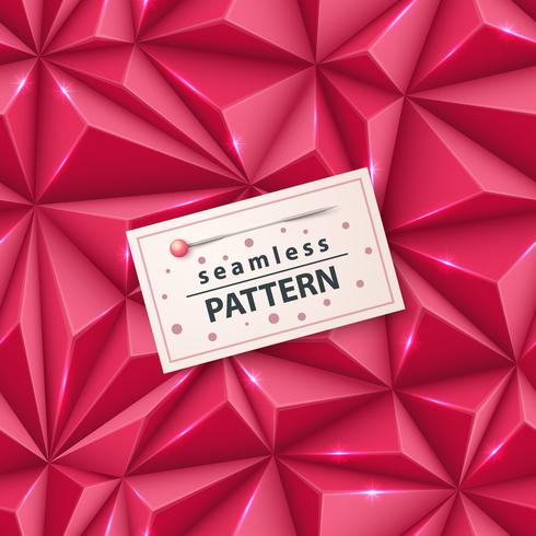Origami 3D triangle - seamless pattern vector