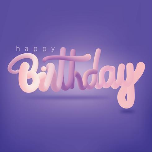 Happy Birthday Typography Vector Design
