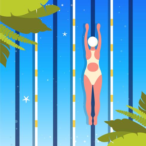 Vector ilustración de piscina