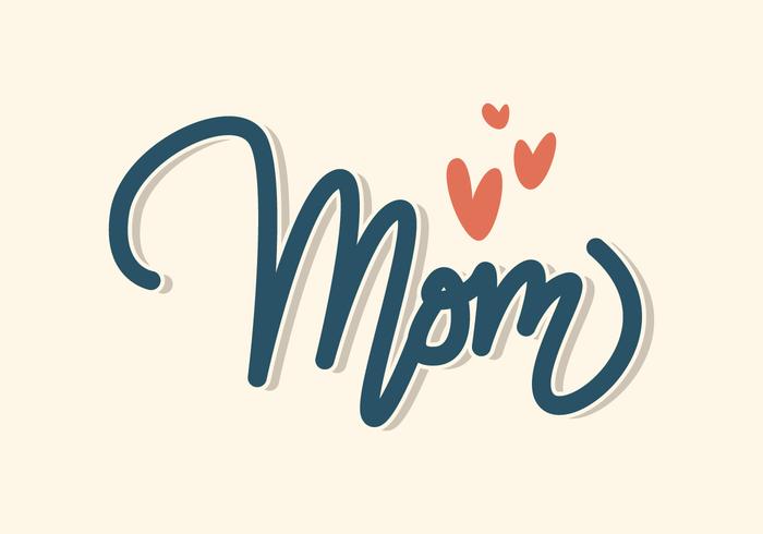 Letras de mamá vector