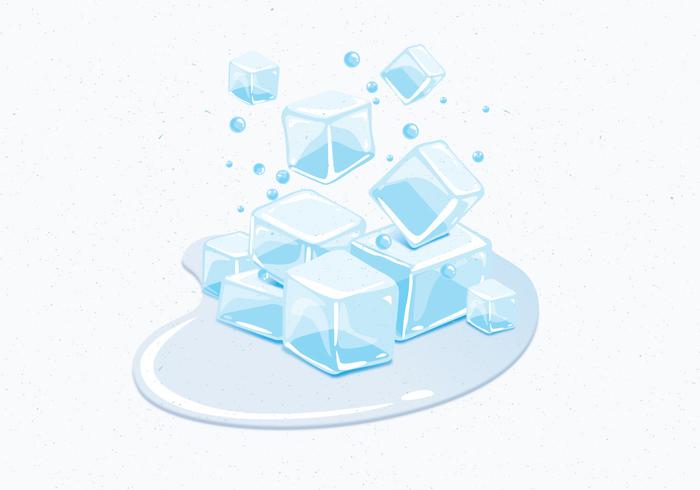 Cubo de hielo Clipart vector