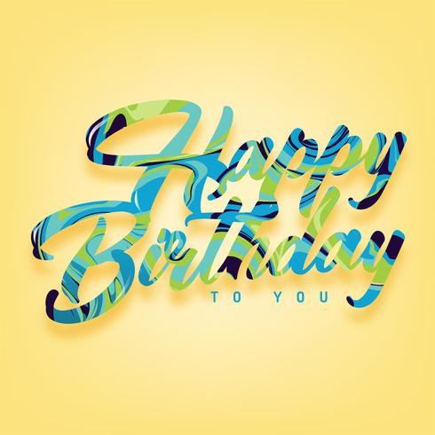 Happy Birthday Typography Vector Design