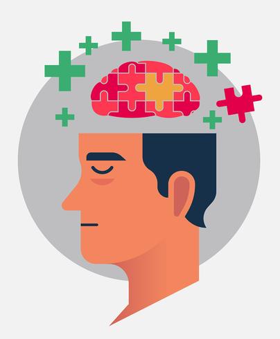 Ilustración de salud mental vector