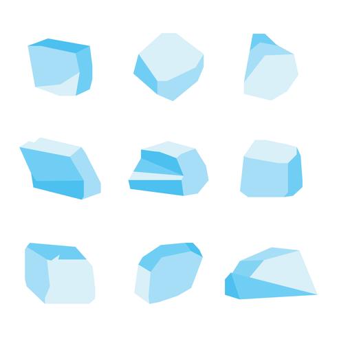 Geometric Style Ice Cubes vector