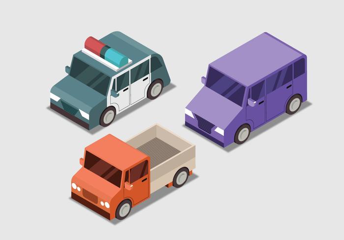 Isometric Transportation Set Vector