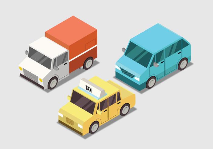 Isometric Transportation Set Vector