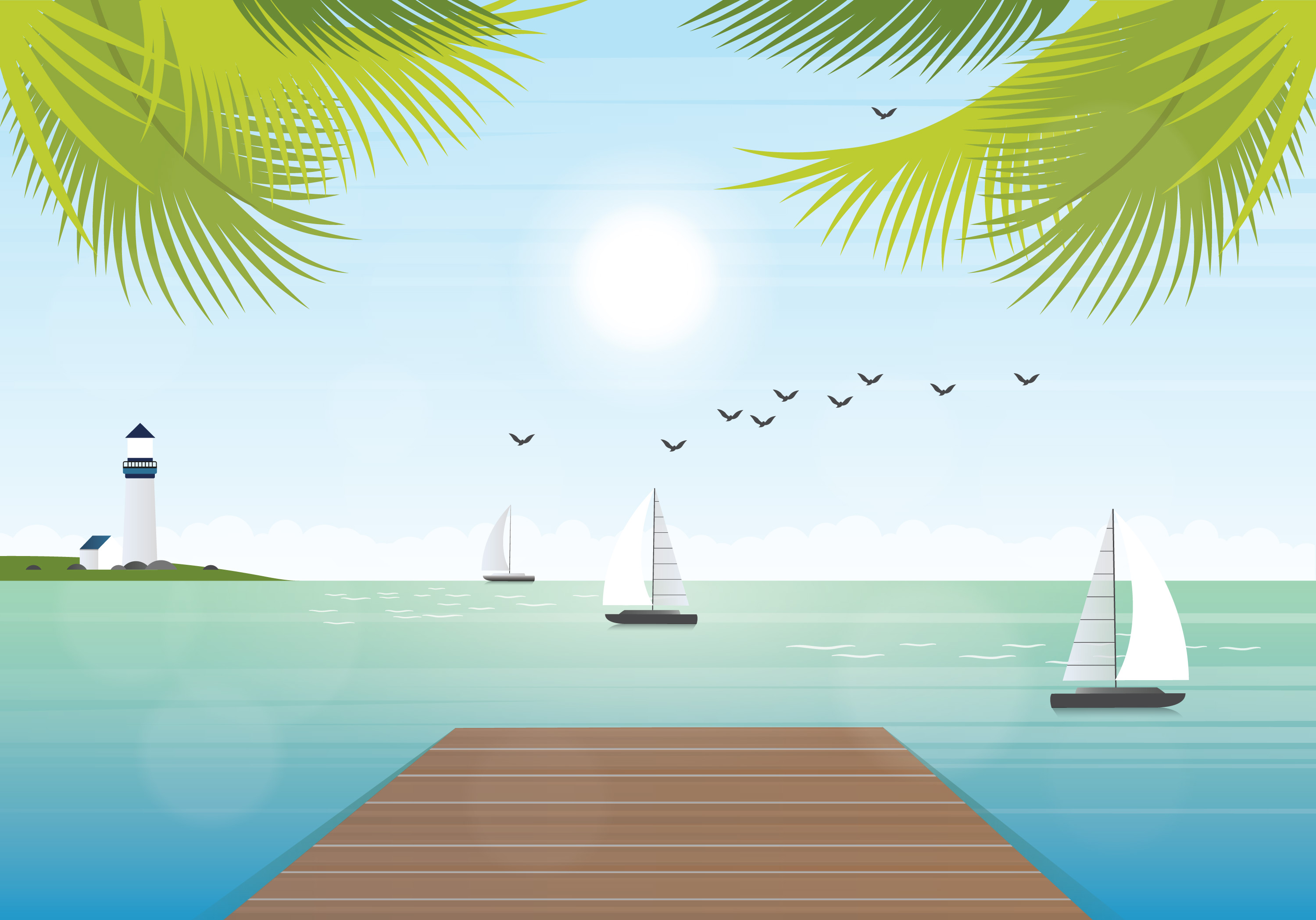 Vector Landscape Illustration 517822 Vector Art At Vecteezy Vector Landscape Illustration 517822 Vector Art At Vecteezy