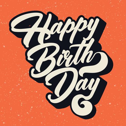 Feliz cumpleaños tipografía vector diseño