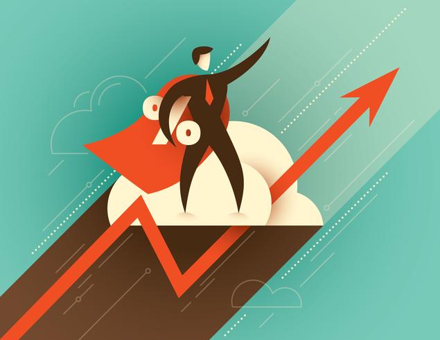 Ilustración de objetivos corporativos vector