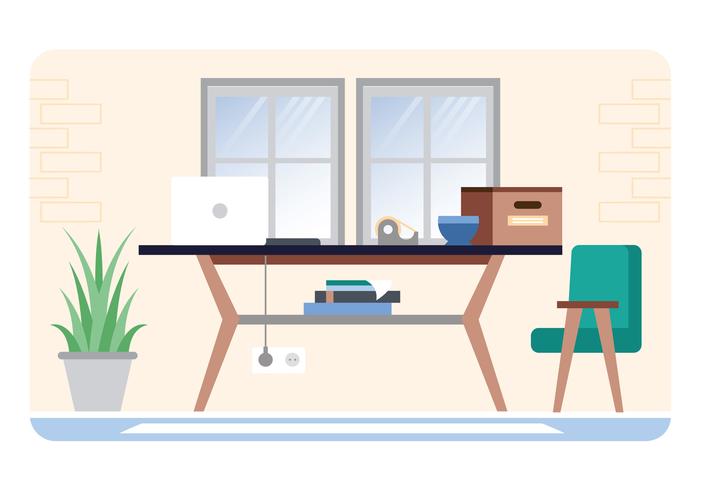 Vector Designer Room Illustration 