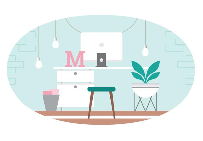 Vector Designer Room Illustration 