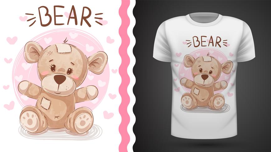 Cute bear - idea for print vector