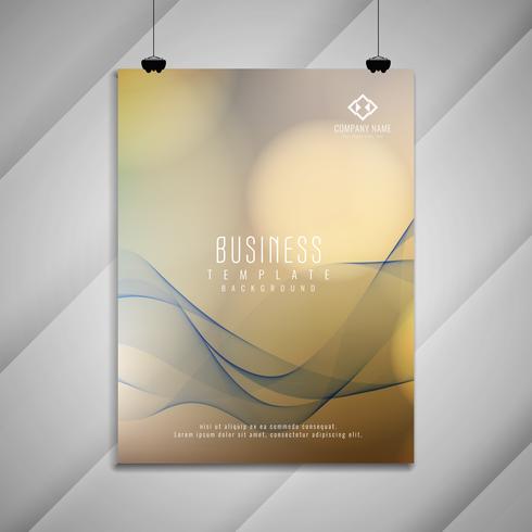 Plantilla de diseño de folleto de negocio ondulado abstracto vector