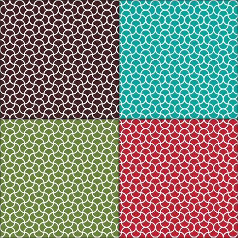 seamless undulating Moroccan geometric patterns vector