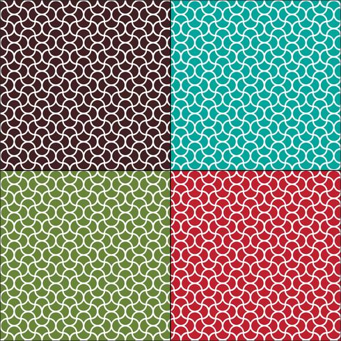 seamless undulating Moroccan geometric patterns vector