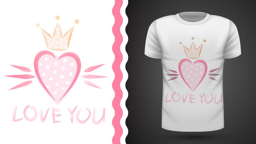 Princesa linda - idea para camiseta estampada vector