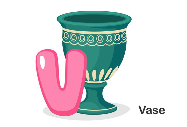 V for vase vector