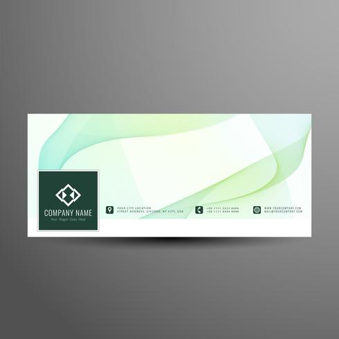 Abstract wavy facebook timeline banner template vector