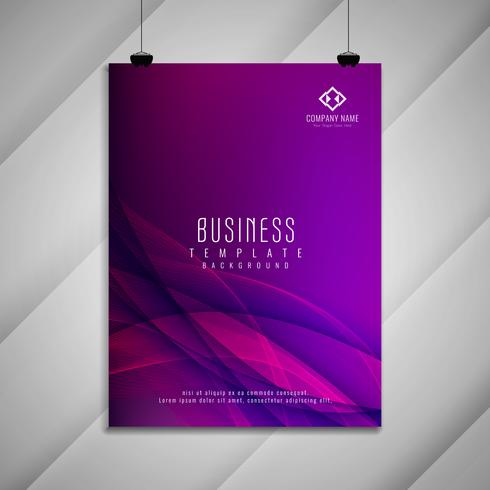 Abstract wavy business brochure stylish design vector