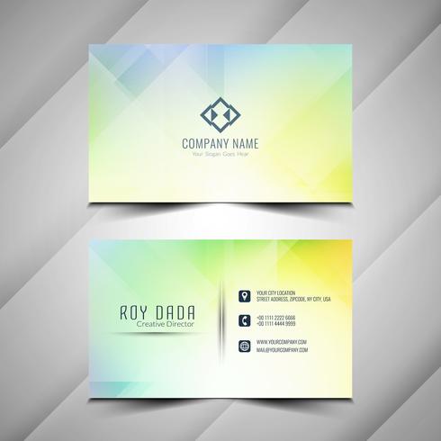 Diseño de tarjeta de visita colorido elegante abstracto vector