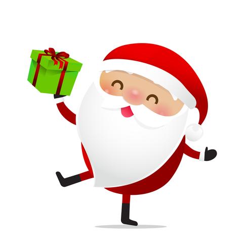 Happy Christmas character Santa claus cartoon vector