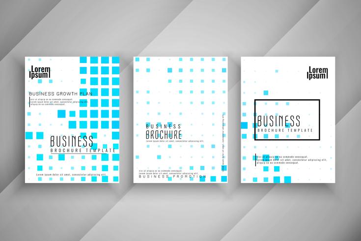 Patrón de mosaico abstracto conjunto de plantillas de folleto de negocios vector