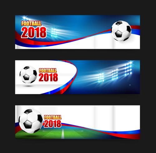 Soccer Football 2018 Web banner 001 vector