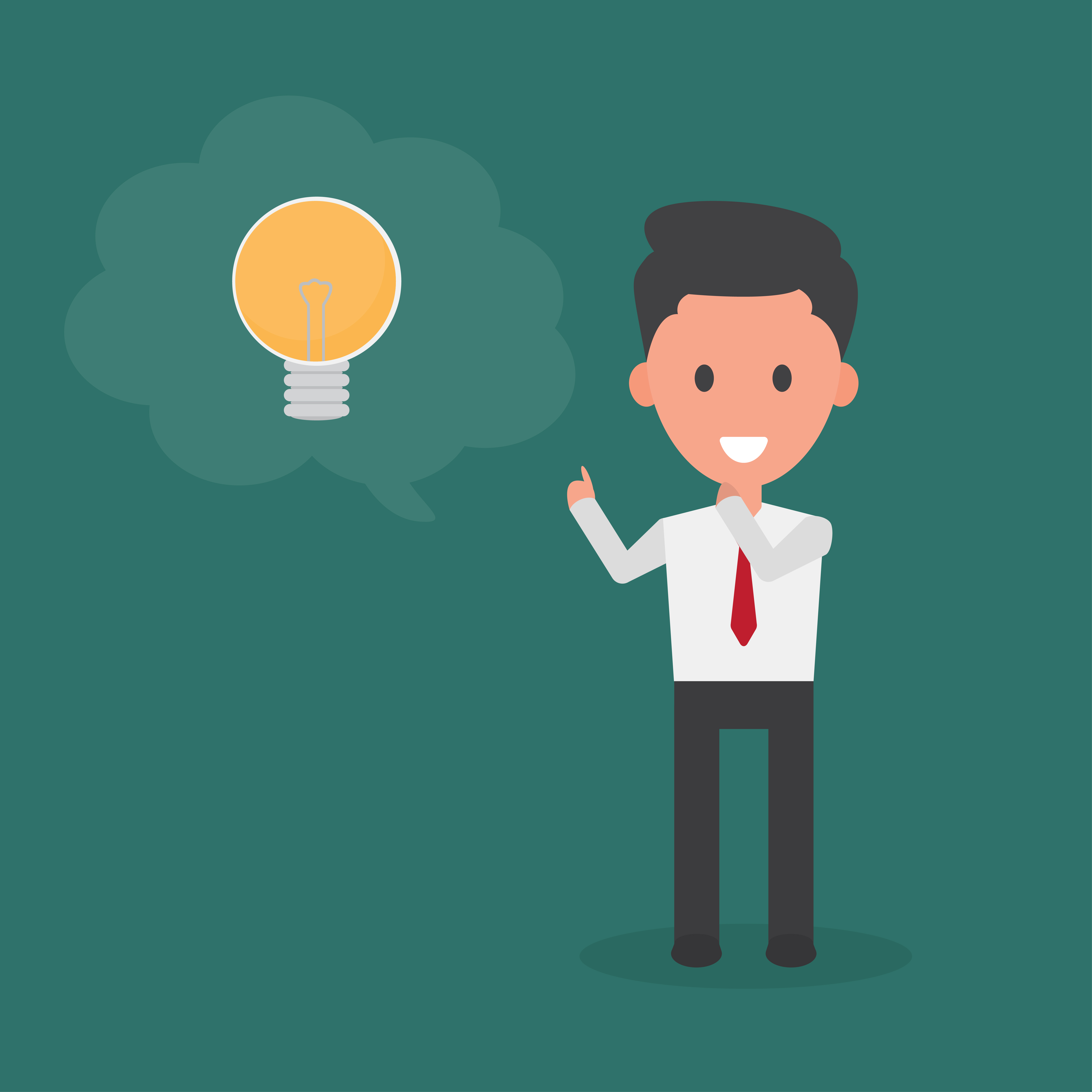 Businessman thinking idea. 518115 Vector Art at Vecteezy