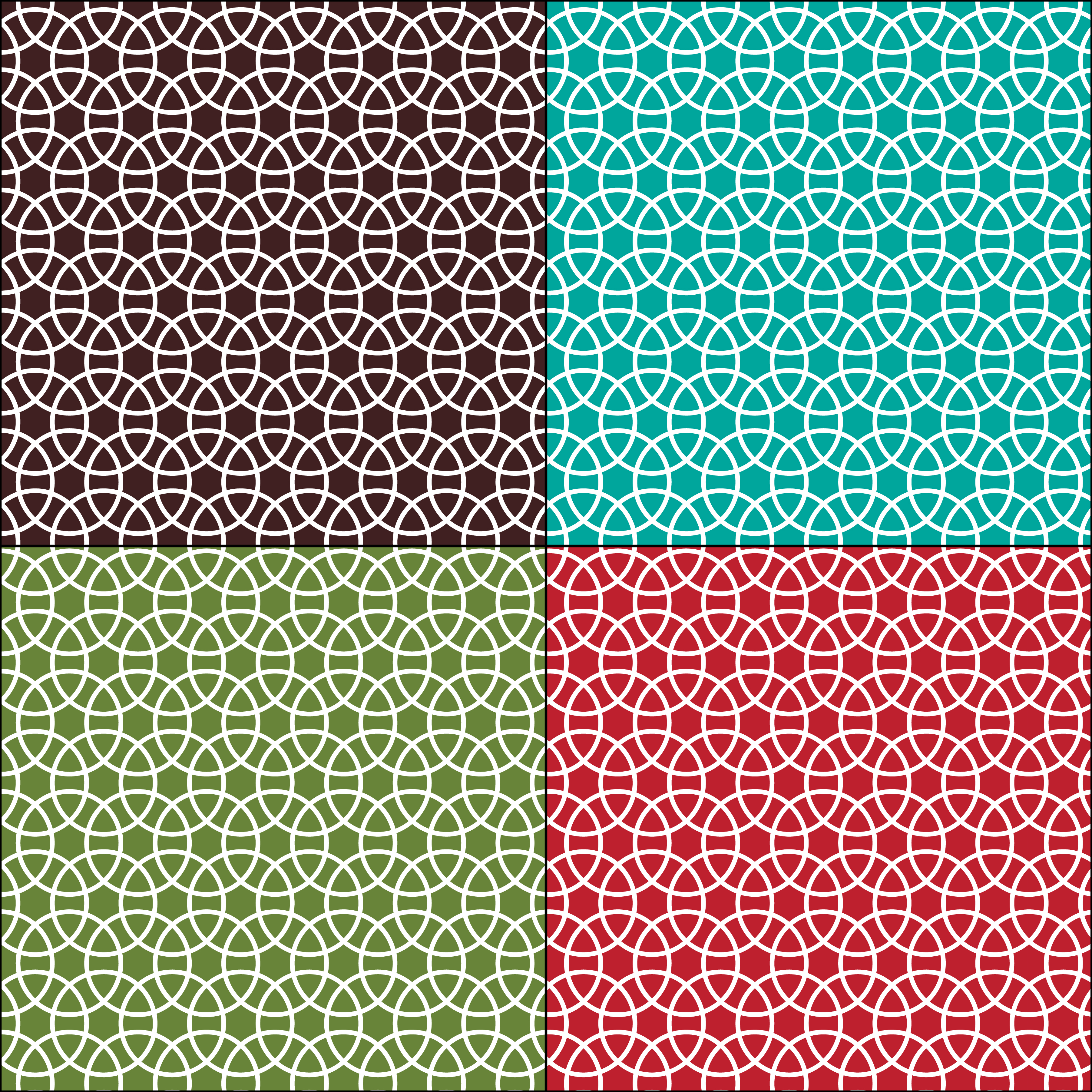 interlocking circles seamless geometric patterns 518118 Vector Art at Vecteezy