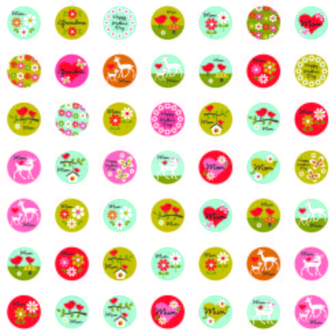 mothers day one inch circles vector graphics