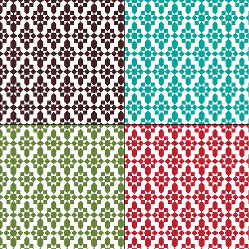 seamless Moroccan geometric patterns vector