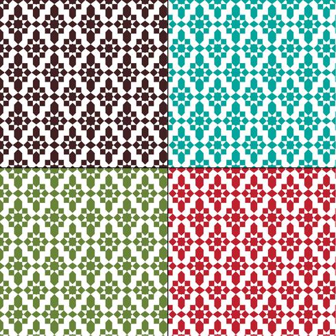 seamless Moroccan geometric patterns vector