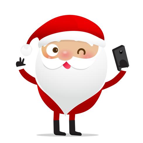 Happy Christmas character Santa claus cartoon vector