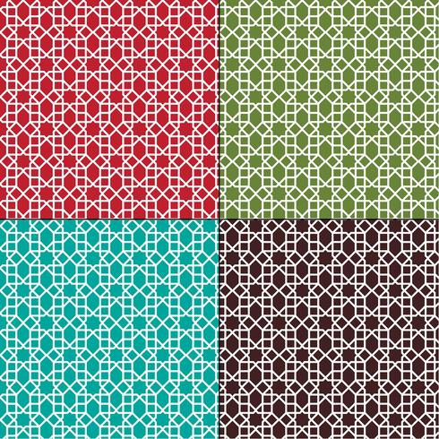  Moroccan lattice patterns vector