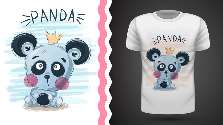 Lindo panda - idea para imprimir vector