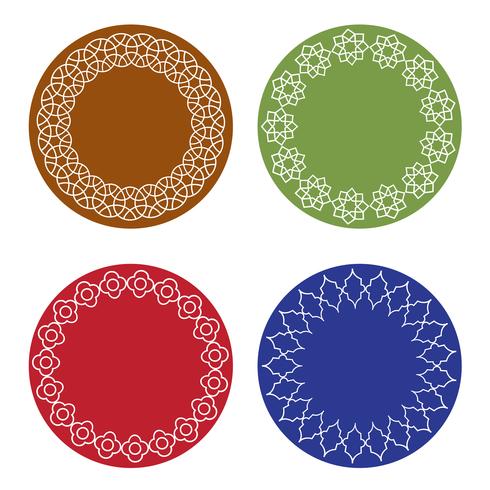 colorful Moroccan frames vector