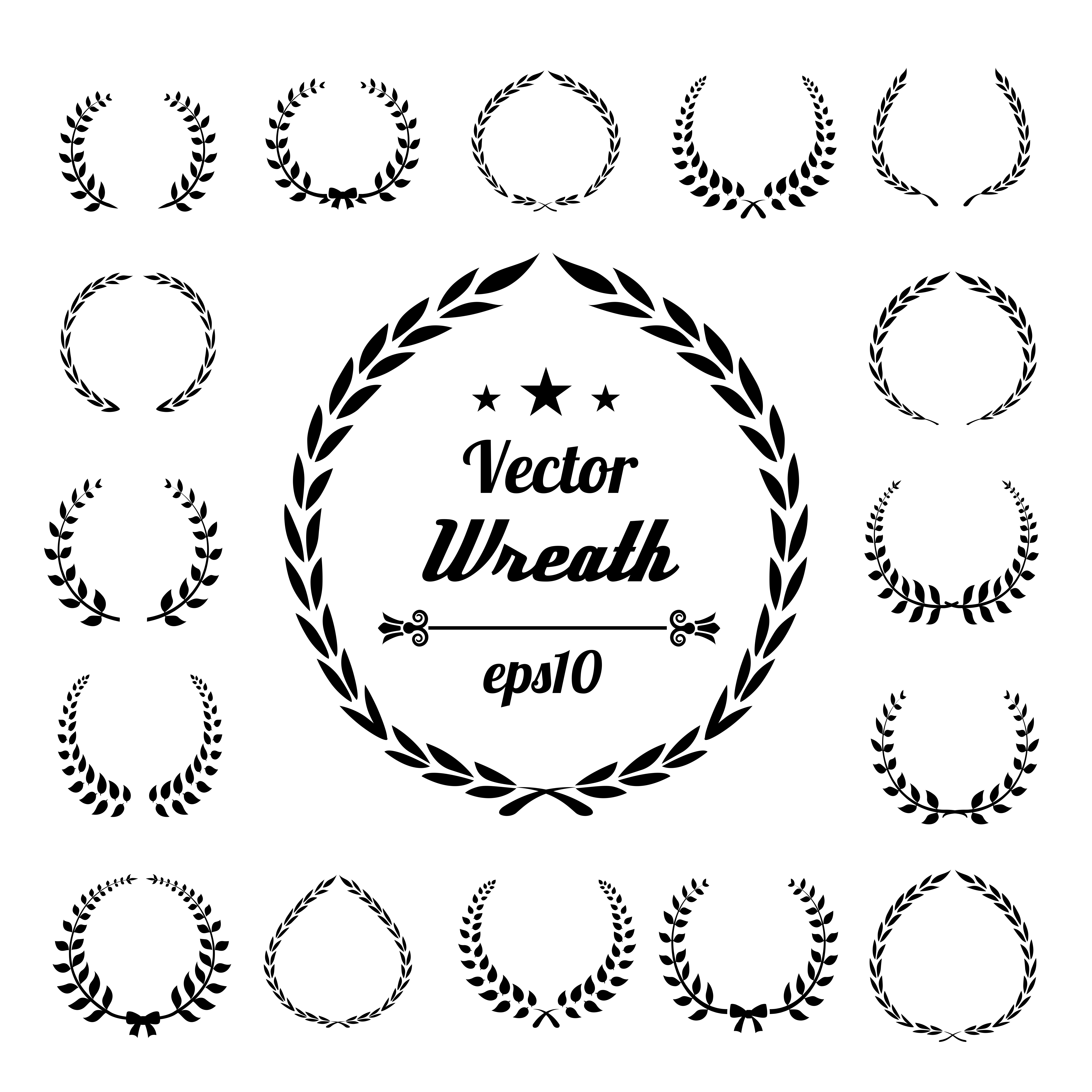 Wreath collection vector illustration on white background 518311 Vector