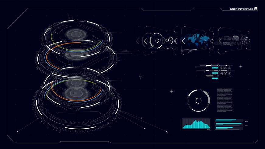 HUD GUI Interface 005 vector