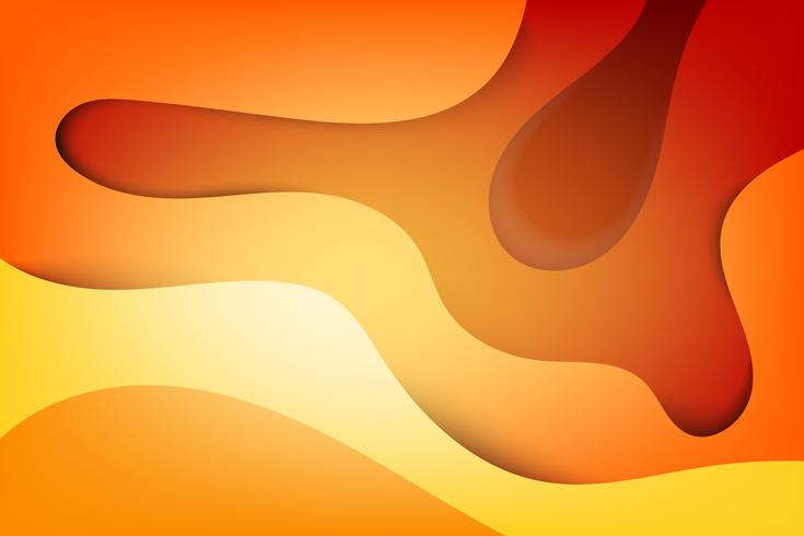Modern Abstract Covers Colorful Wave And Fluid Shapes Orange