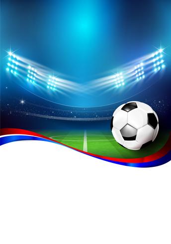 Soccer field with stadium 005 vector