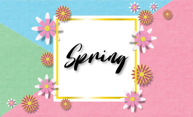 Creative vector illustration colorful spring background.