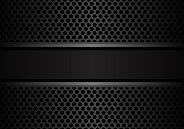 Dark gray banner on circle mesh design luxury modern background vector